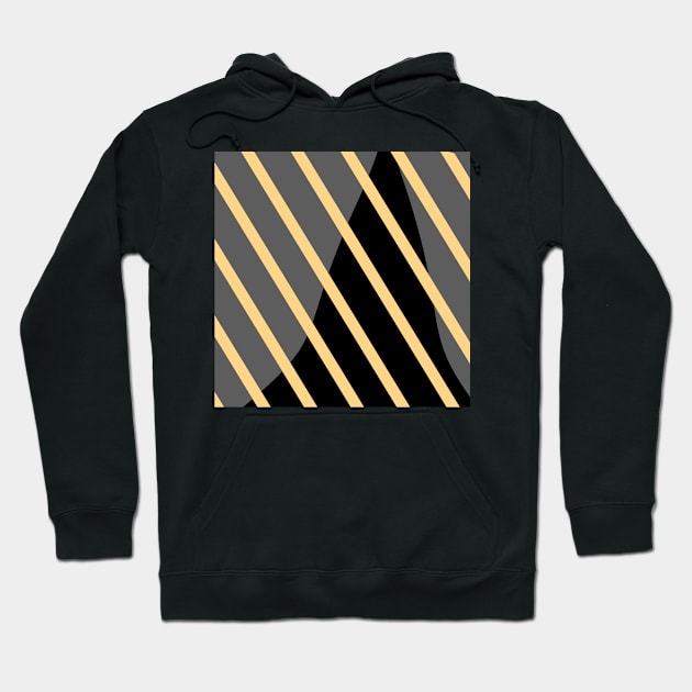 Black and Flesh Abstract Geometric 050717 A Hoodie by GinetteArt